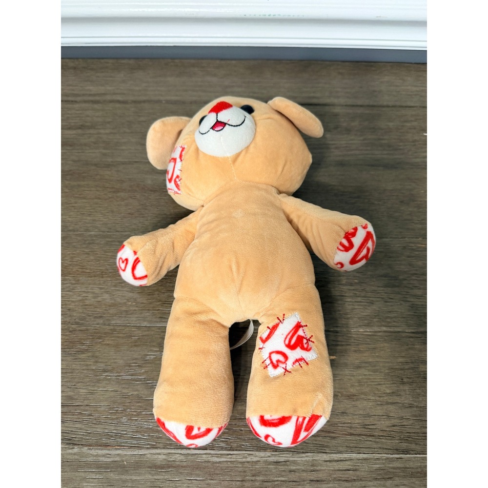 Kellytoy Valentine's Day Teddy Bear with Heart Patches Plush